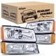 thumbnail image 1 of Nilight Conjunto de faros delanteros para Chevy Silverado Avalanche 1500 1500HD 2500 2500HD 3500 Chevrolet Pickup 2003 2004 2005 2006 Juego de lámparas de repuesto para faros delanteros, 1 of 8
