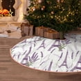 thumbnail image 6 of Daiia Lavender Flowers Drawing Merry Christmas Tree Skirt , Xmas Large Lace-up Tree Skirt, Santa Snowflakes Rustic Home Decorations New Year Party Farmhouse Decor-48", 6 of 7