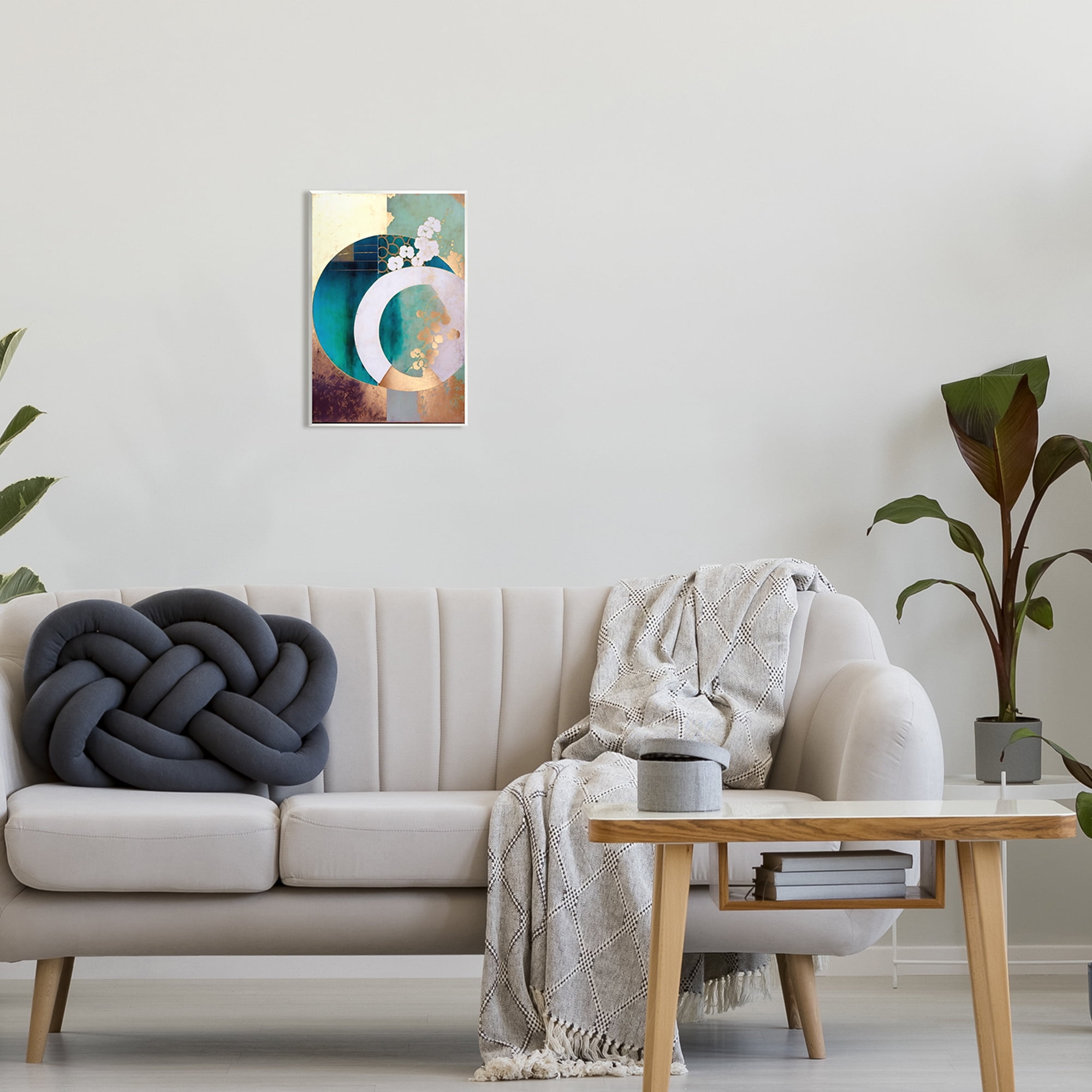 Stupell Industries Asian Moon Abstraction Abstract Painting Unframed Art Print Wall Art, 10 x 15