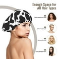 thumbnail image 6 of Black White Cow Print pattern Silk Bonnet for Sleeping Women Men, Adjustable Elastic Satin Bonnet Bonnet for Sleeping, Soft Similar Silk Curly Cuteness Hair Bonnet for Sleeping, 6 of 7