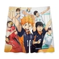 thumbnail image 3 of Anime Haikyuu Men's Pajama Pants Sleepwear Lounge Shorts Bottoms Summer Daily Cozy Soft Ice Silk Pajama Shorts Lightweight Home Beach Shorts, 3 of 8