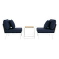 thumbnail image 3 of Modway Stance 3-Piece Modern Fabric/Aluminum Outdoor Set in Navy, 3 of 10