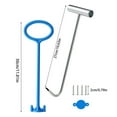 thumbnail image 3 of Pool Skimmer Basket Handle Universal Skimmer Basket Hook Set, Pool Basket Cleaning Tool No Need To Bend Down For Inground Pools, 1Pc Handle 1Pc Hook 1Pc Adapter 4Pc Screws, 3 of 7
