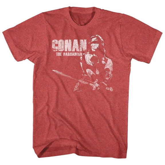 Conan The Barbarian White Red Heather Adult T-Shirt 5Xl