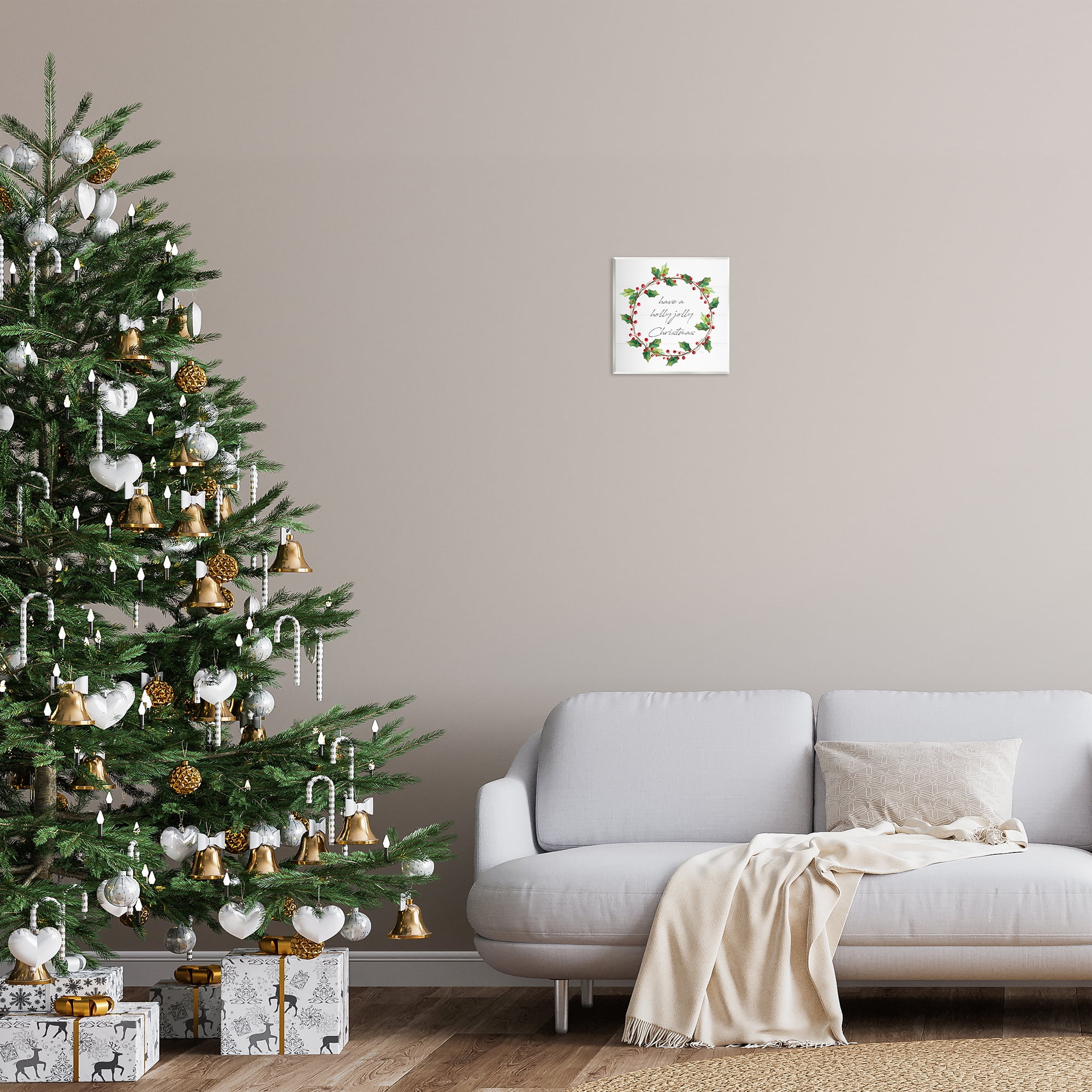Stupell Industries Christmas Seasonal Phrase Holiday Painting Unframed Art Prints Wall Art, 12 x 12