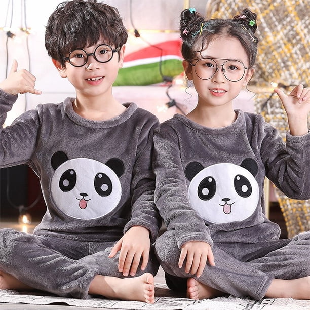 Disney Winnie The Pooh Winter Coral Fleece Pijamas para padres e hijos para una familia de tres gruesos dibujos animados de franela Homewear SuitXL altura 165-170cm zhangyuxiang CONDUJO