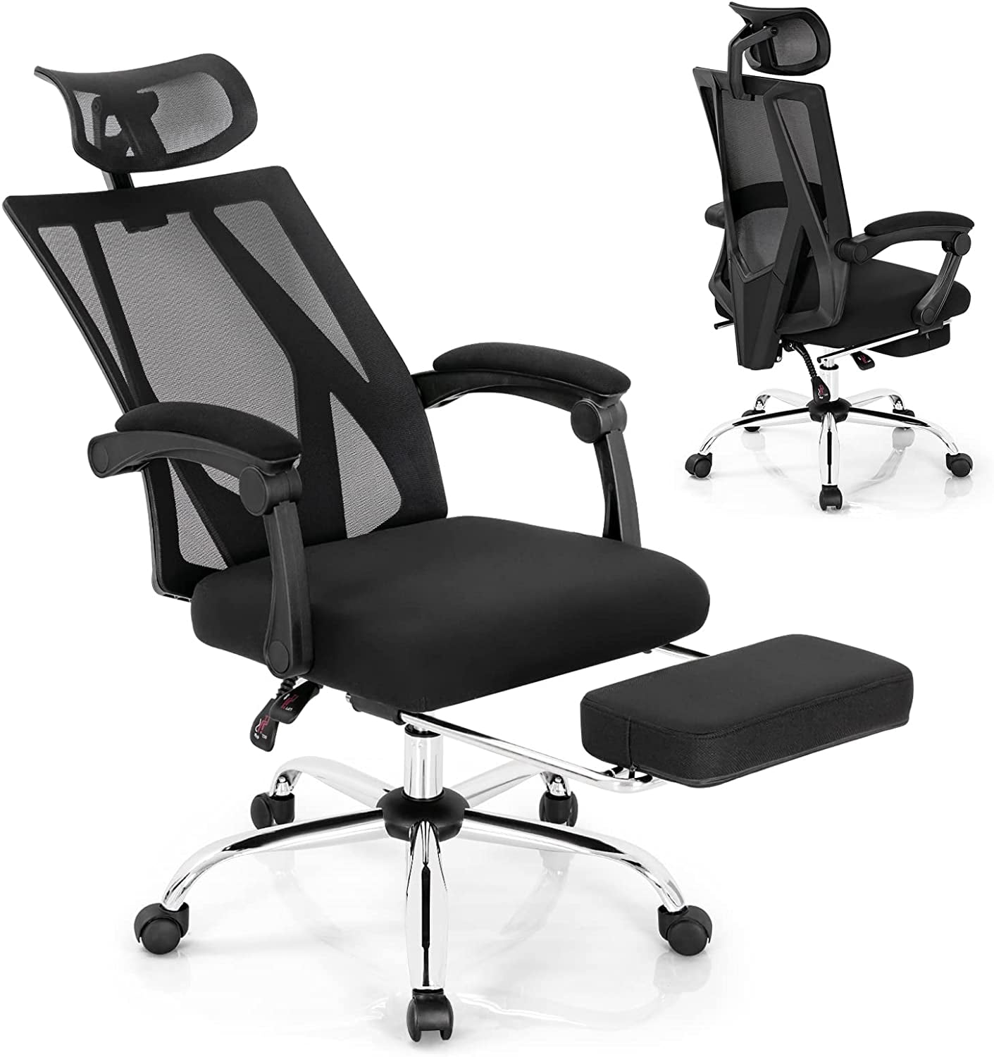 Most comfortable office chair with footrest Clearance