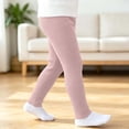 thumbnail image 5 of Kids Ribbed Knit Leggings, High Waist Elastic Slim Pants, Soft Stretchy Solid Color Tights for Kids Daily Layering Wear 4-5 Years, 5 of 10