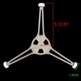 thumbnail image 4 of Plateau Tournant pour Micro-Ondes, Support de Plateau en Verre Triple Bras, Support de Guide de Rouleau, 4 of 11
