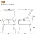 thumbnail image 4 of Ivinta Modern Yellow Dining Chairs Set of 2, Velvet Accent Chairs with Gold Legs for Living Room, 4 of 8