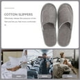 thumbnail image 4 of Niceauty Portable Grey Travel Slippers Folding Linen Soft Comfortable Skin Friendly, 4 of 5