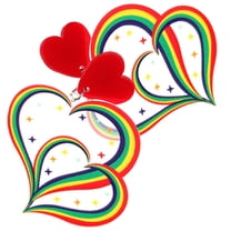 OFFIGAM 1 Pair Heart Shaped Acrylic Earrings Cute Statement Jewelry for Women Valentines Day