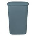 Hefty 13.3gal Touch Lid Trash Can Blue with Decorative Texture