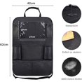 thumbnail image 3 of Organizador de coche para niños, color negro, 1 unidad para guardar accesorios en el interior del coche, soporte transparente para tableta con 10 bolsillos., 3 of 5