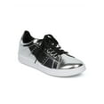 thumbnail image 1 of New Women Qupid Mentor-01 Mirror Metallic Round Toe Lace Up Low Top Sneaker, 1 of 5
