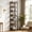 Brown, variant on Fnova 78.7" 7-Tier Tall Storage Shelf, Narrow Metal Wood Bookshelf for Small Spaces, Office, Library, Living Room