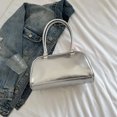 thumbnail image 4 of Bolso de hombro Mujeres Bow PU Lace de cuero Axila Bowknot Boston Plata, 4 of 9