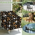 thumbnail image 3 of Renewold Outdoor Patio Chair Covers Dust Proof Water Resistant Swivel Lounge Chair Covers Halloween Home Decor for 4-6 Stackable Dining Chairs, 38"W x 38"D x 36"H, Cute Ghost Pumpkin Black, 3 of 7