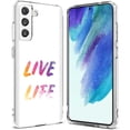 thumbnail image 1 of TalkingCase Slim Case Compatible for Samsung Galaxy S21 FE 5G (Fan Edition), Live Life Rainbow Print, Lightweight, Flexible, Soft, USA, 1 of 7