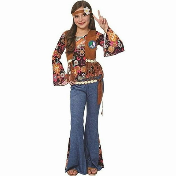 Peace Out Hippie Kids Costume, Medium