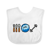 Inktastic Eat Sleep Weightlifting Boys or Girls Baby Bib