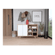thumbnail image 1 of Recibidor con Zapatero y Compartimentos Excelsior Rovere Blanco Mesa Auxiliar con Almacenamiento Oculto, 1 of 4