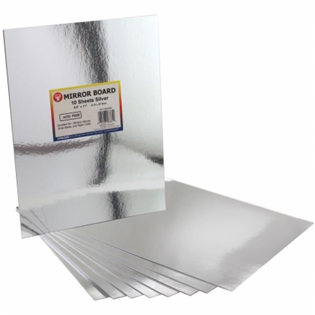 Hygloss 28385 Mirror Board 8 5 Apos Apos X11 Apos Apos 10 Pkg Silver Walmart Com Walmart Com