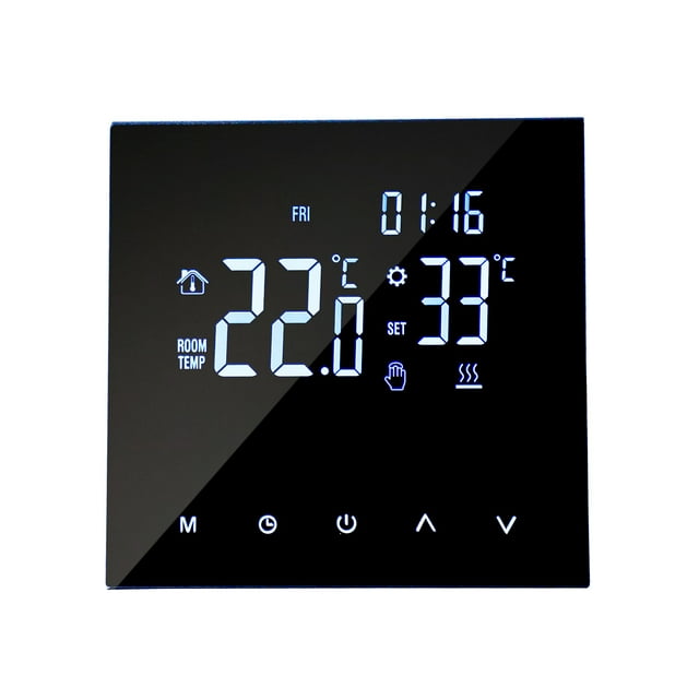Termostato de calefacción inteligente Controlador de temperatura digital Pantalla táctil Pantalla L Tomshoo Termostato