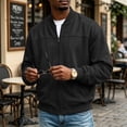 thumbnail image 7 of Rexolia Mens Cotton Jacket Lightweight Full Zip Windproof Stand Collar with Pockets Outdoor Hiking Fall Black 3XL, 7 of 7