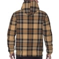 thumbnail image 7 of Wukai khaki coffee plaid Print Men Hoodies Fleece Sweatshirts Long Sleeve Sweaters Pullover Fall Outfits Winter Clothes-X-Large, 7 of 7