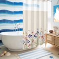 thumbnail image 5 of No Hook Shower Curtain, Spring Floral Shower Curtains for Bathroom with See Through Top Window, Farmhouse Summer Botanical Flowers Waterproof & Washable Bath Curtain Stand Up Stall 36"x72", 5 of 9