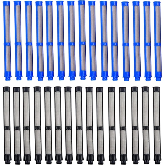 ABCISI 30-Pack 60 & 100 Mesh Airless Paint Sprayer Gun Filters - Compatible with Graco Contractor PC, Contractor II FTx Spray Guns - High-Performance Replacement Filters (15pk 287032 & 15pk 287033)