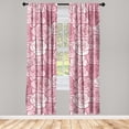 thumbnail image 3 of Ambesonne Floral Curtains, Rose Scene Pattern Neutral, Pair of 28"x63", Soft Pink Pale Mauve, 3 of 5