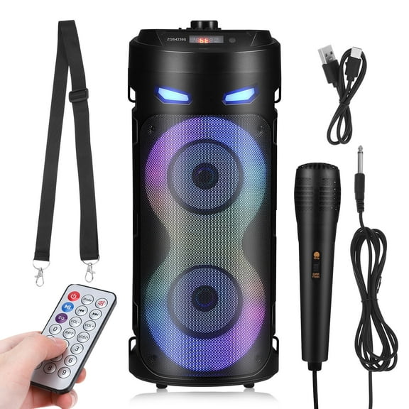 UKCOCO 1Set Portable Pa Speaker with Remote Control and Subwoofer for Home Audio