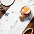 thumbnail image 3 of Happy Easter Table Runner 72 Inches, Watercolor Truck Eggs Flowers Butterfly Botanical Bed Runner Dresser Scarves Tabletop for Indoor Outdoor Parties/Ceremony/Banquet, 18" x 72", 3 of 8