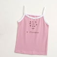 thumbnail image 2 of ZACPNCV Tank Top for Girls Summer Crewneck Tank Top Flower Prints Undershirts Underwear Pink 5-6 Years, 2 of 5