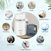 ROVSUN【Upgraded】1.6 Gallon/6L Countertop Home Water Distiller with Flame-retardant Material, BPA-Free Container & Stainless Steel Interior, Distilled Water Maker Purifier
