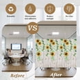 thumbnail image 6 of Sunflower Window Privacy Film, Green Botanical Summer Spring Vintage Static Cling UV Sun Blocking Tint Film Heat Control Windows Films for Bedroom Bathroom, Window Stickers 23.6"x59", 6 of 8