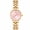 Goldpink, variant on Women's Sunray Round Watch: Analog Quartz Movement Removable Alloy Band Sunray Dial Daily Bracelet Wristwatch for Women