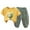 Yellow, variant on YuYuBao Toddler Girls Outfits Sets Summer Cute Cartoon Print Short Sleeve Tops And Floral Print Pants Playwear 2 Piece Kids Girls Loose Beach Clothes, 2-3 Years