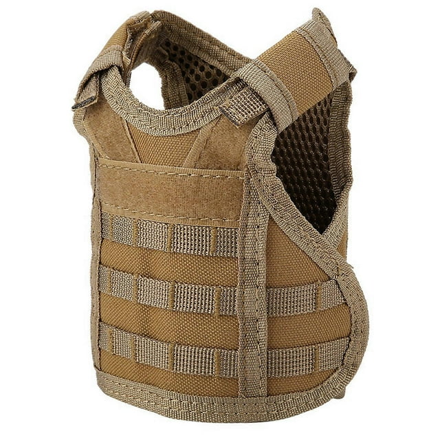 Mini Tactical Military Molle Vest Sofa Decorative Cover for Beer Bottle Drink Can
