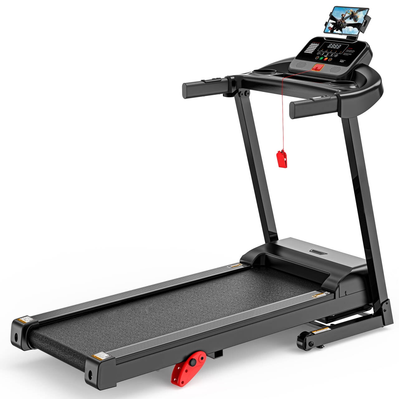 4-in-1 Walking Running Treadmill with 10% Incline, 3.65HP Foldable 320LBS Treadmill, 0.6-7.5MPH Compact Treadmills for Home with APP Control,71 Programs