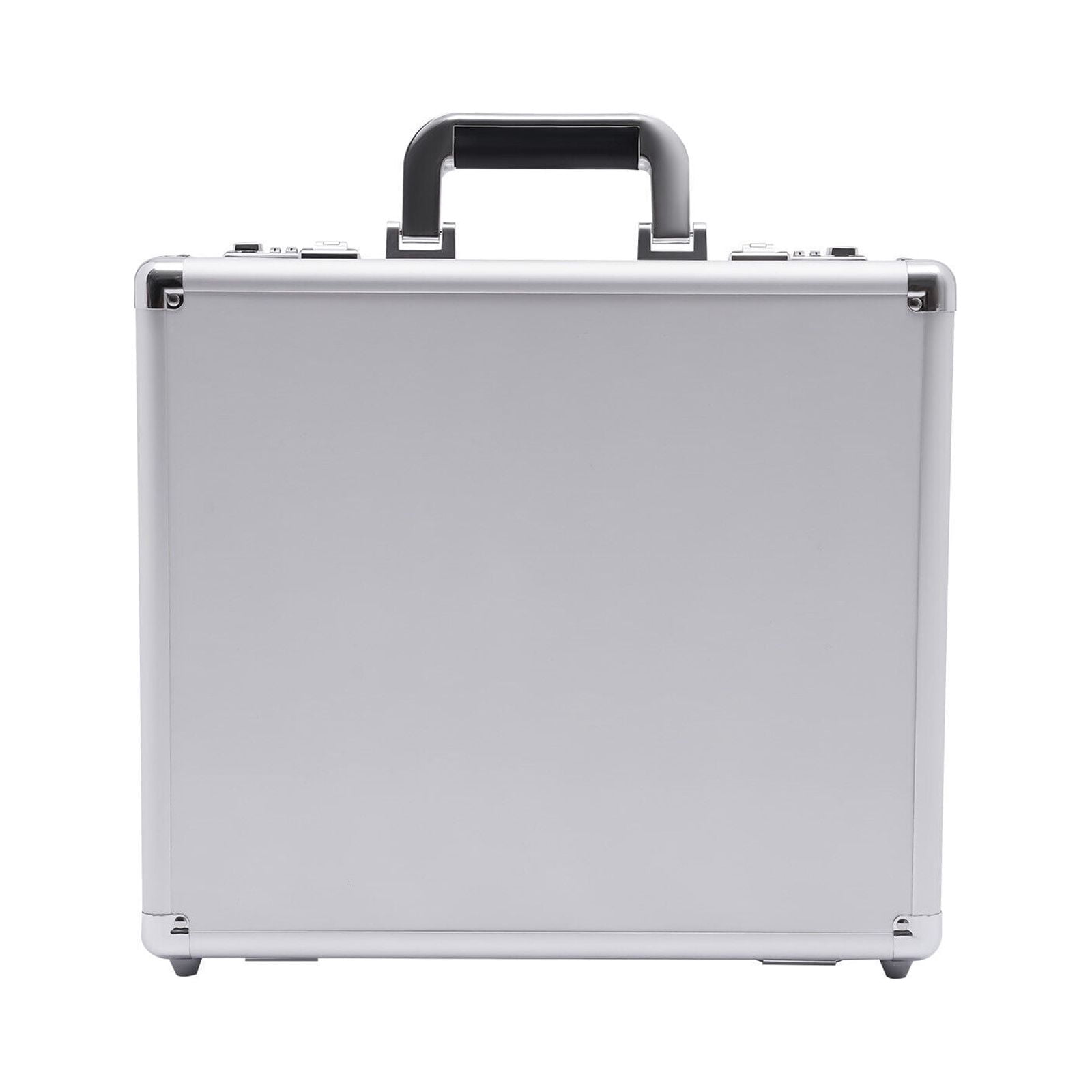 Silver Aluminum Flight Case Hard Men Locking Briefcase Safety Toolbox Office