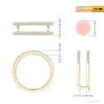 thumbnail image 6 of ANGARA Natural 0.27 Ct. Diamond Fashion Ring in 14K Yellow Gold for Women (Ring Size: 3), 6 of 11