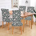 thumbnail image 2 of Yayeee 4 Pack Dining Chair Covers Stretch Parson Chairs Slipcovers Seat Protector, Cute Llamas Pattern, 2 of 6