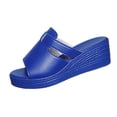 thumbnail image 2 of Taylonsss Women's Summer Fashion Casual Thick-Soled Wedge Sandals with Double Strap and Cushioned Footbed for Outdoor Indoor Comfortable Slip-On Wear, 2 of 9
