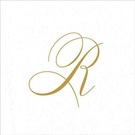 - Paper Linen Airlaid Initial R White Pearl Cocktail Napkins 30pk