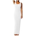 thumbnail image 1 of Birdeem Robes pour Femmes Robe Longue Élégante Aguichant Sans Manches Couleur Unie Mode, 1 of 12