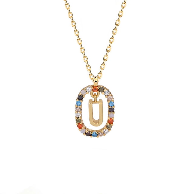 mtvxesu Colliers Pendentifs Design Lettre Collier Pendentif de Luxe à la Mode