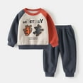 thumbnail image 2 of Toddler Boys Joggers Set Cartoon Print Long Sleeve Hoodie Pullover Tops Sweatshirt Pants Kids Fall Tracksuits Outfits 2 Piece Set,3-4 Years, 2 of 4
